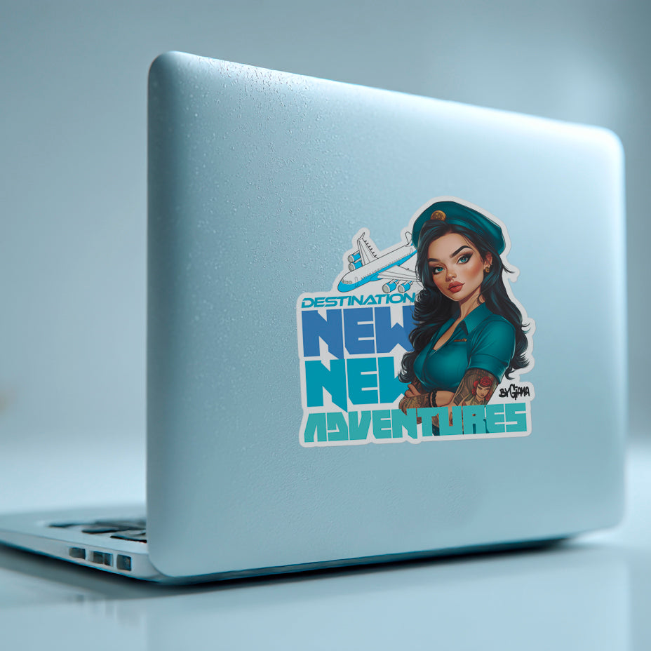 New adventures - Vinyl Sticker