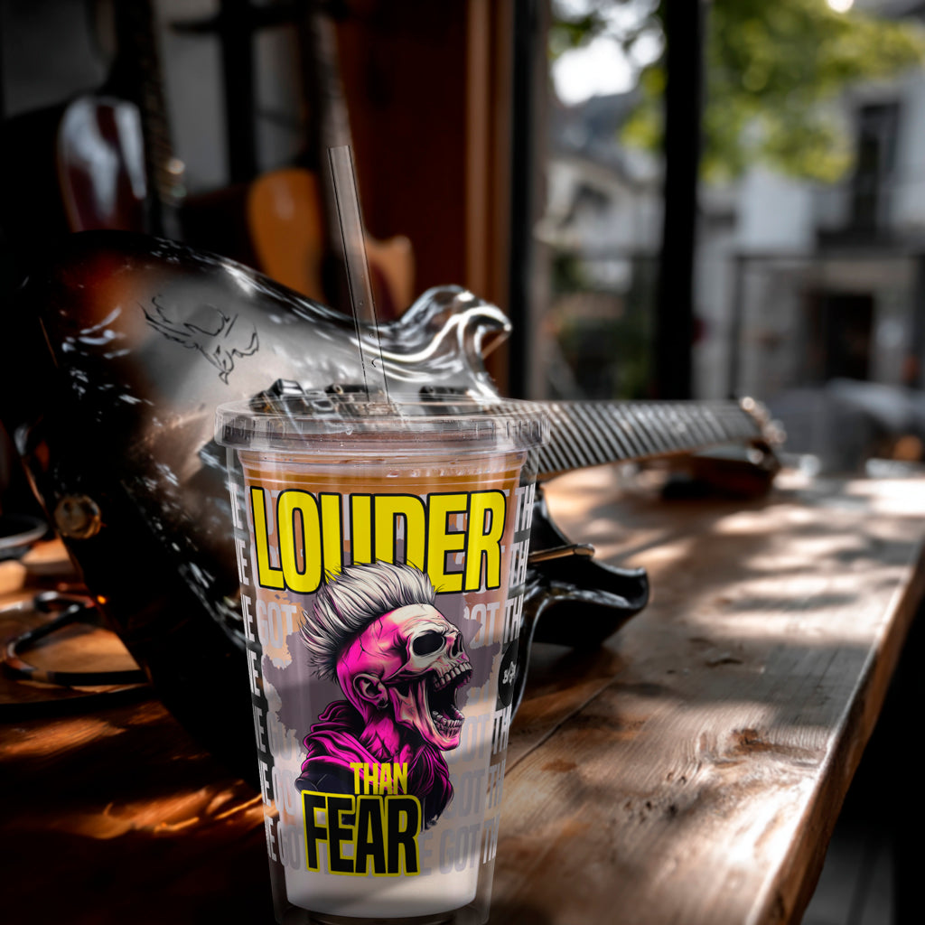 Louder than fear – Clear Tumbler (16 oz)