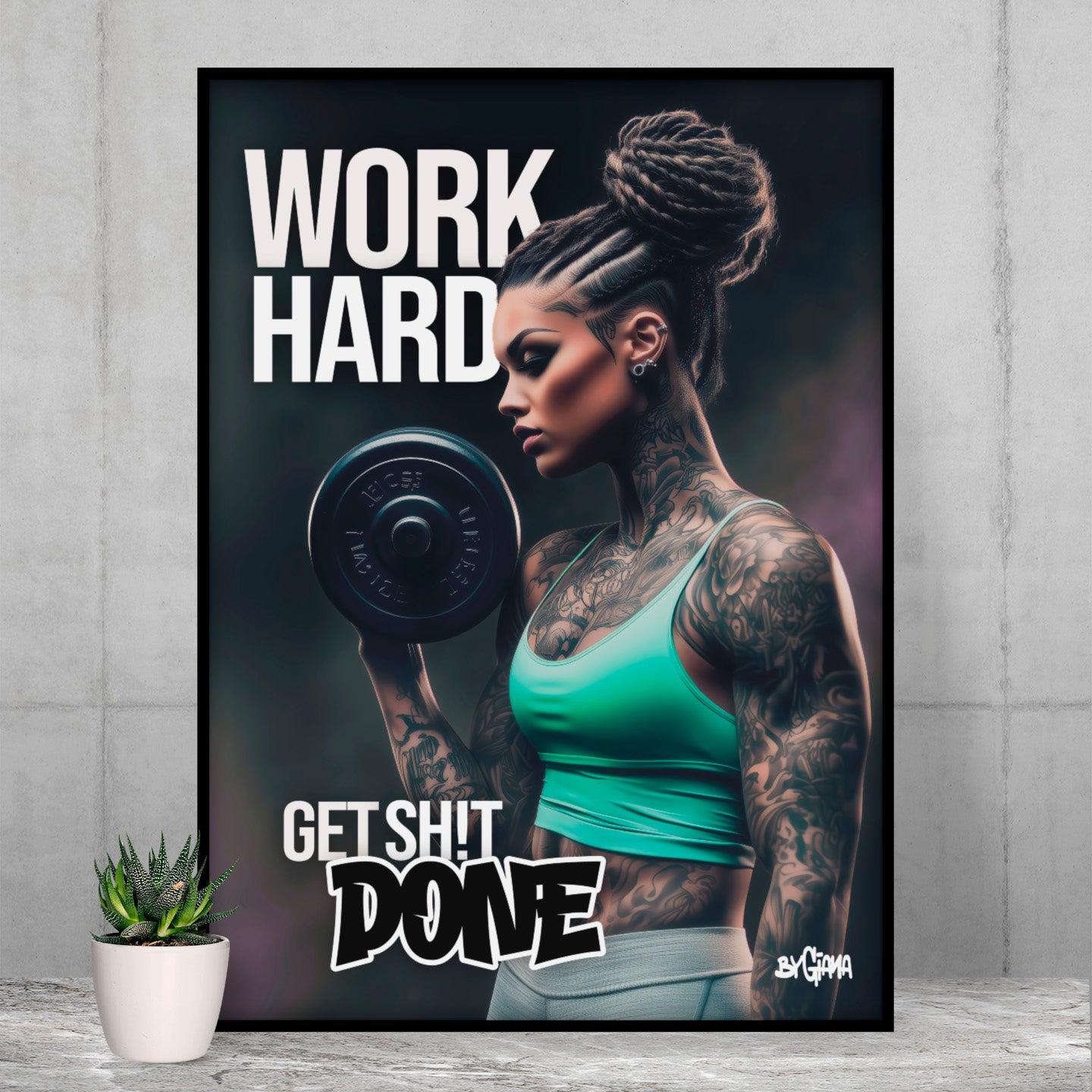 Work Hard - Glossy Art Print