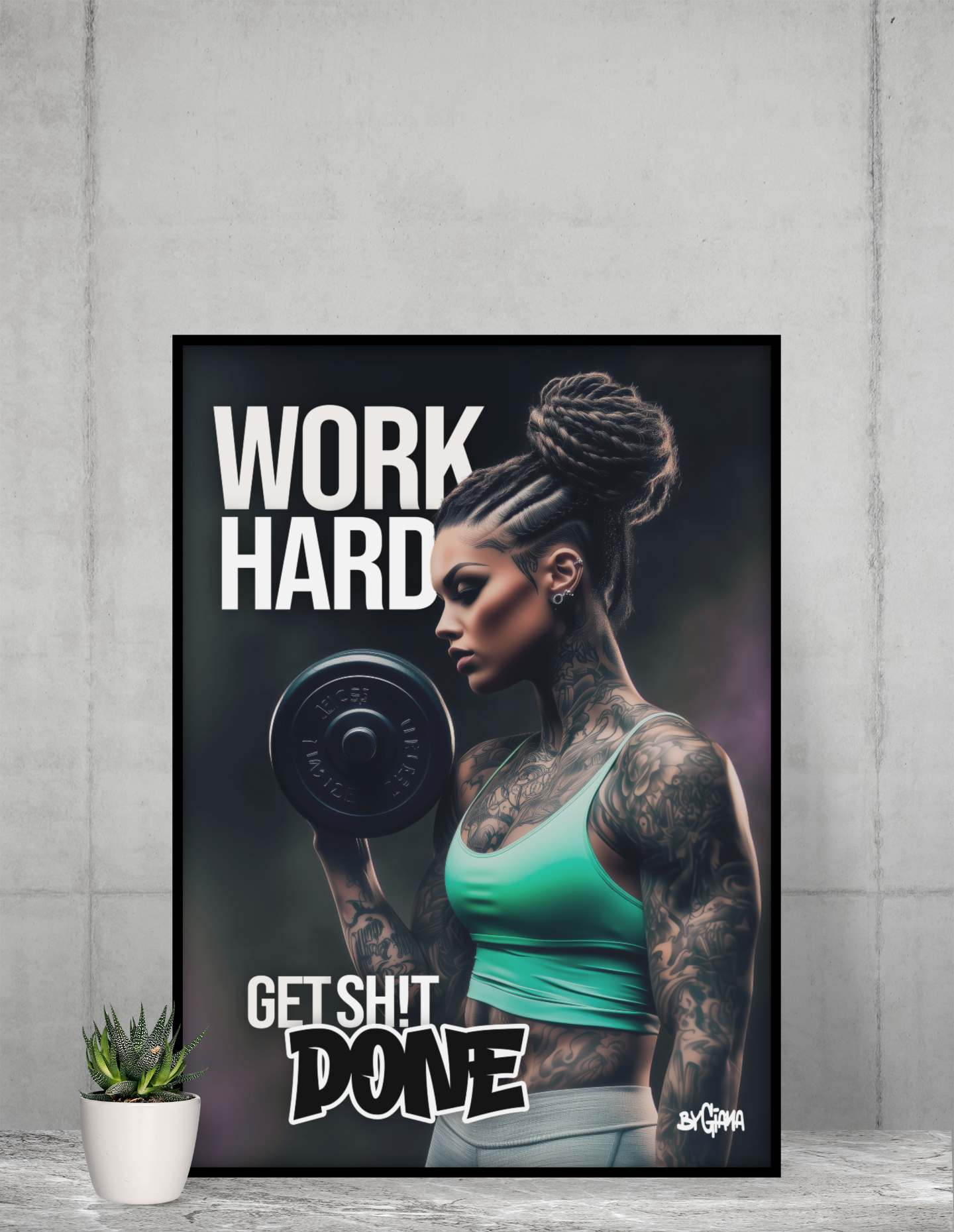 Work Hard - Glossy Art Print