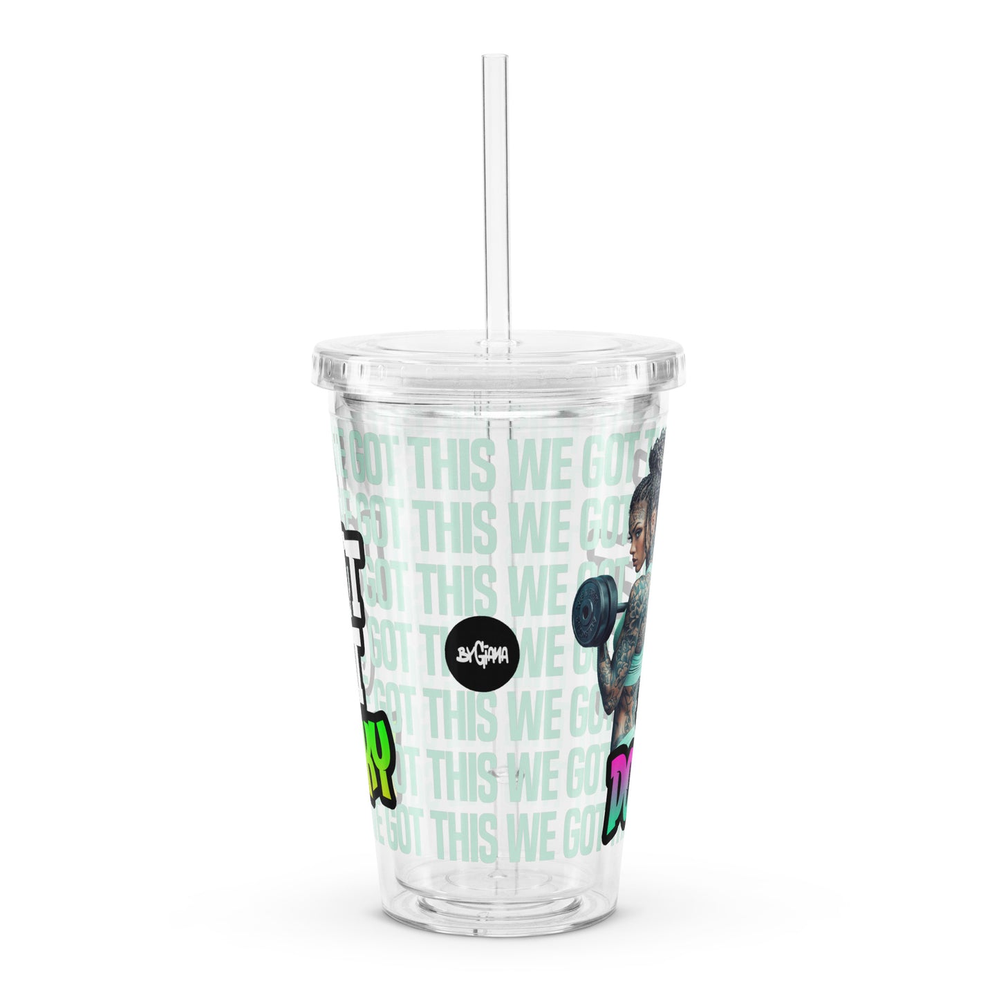 Work hard – Clear Tumbler (16 oz)