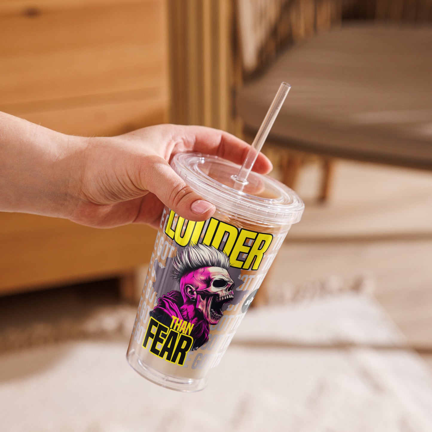Louder than fear – Clear Tumbler (16 oz)