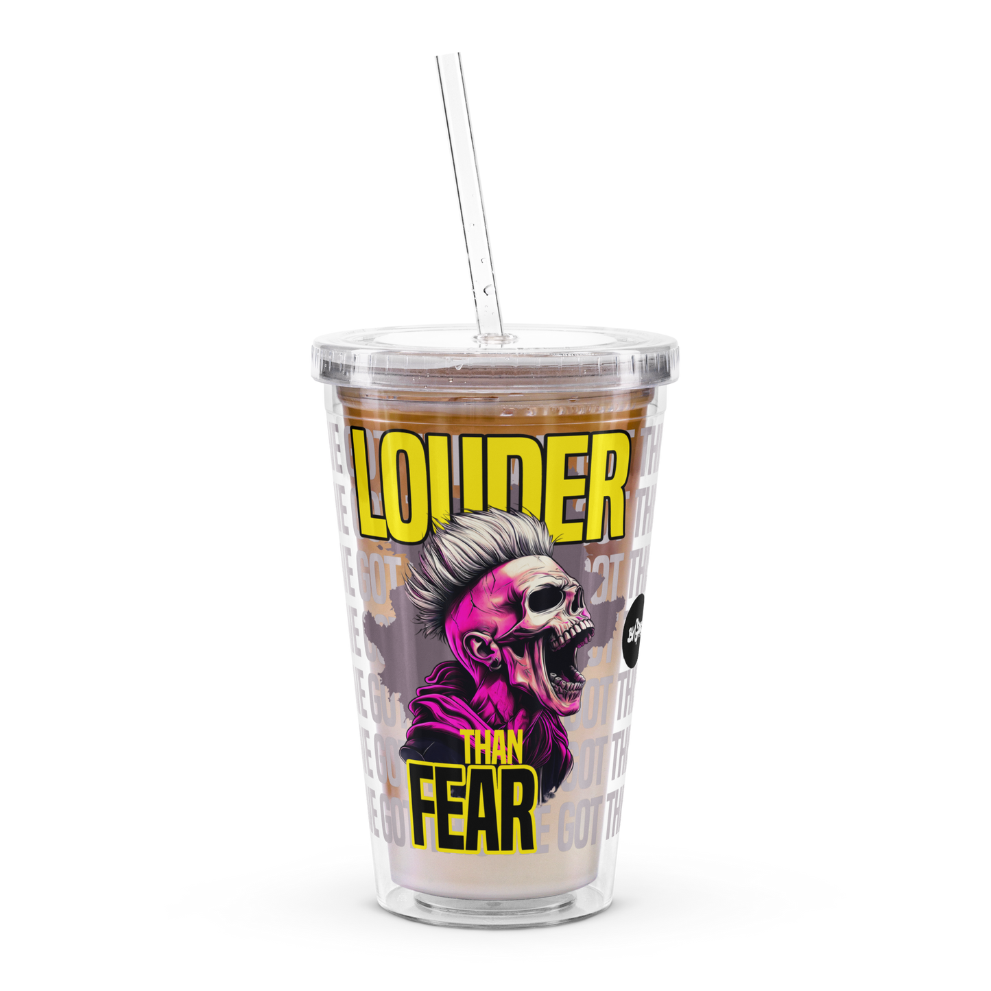 Louder than fear – Clear Tumbler (16 oz)