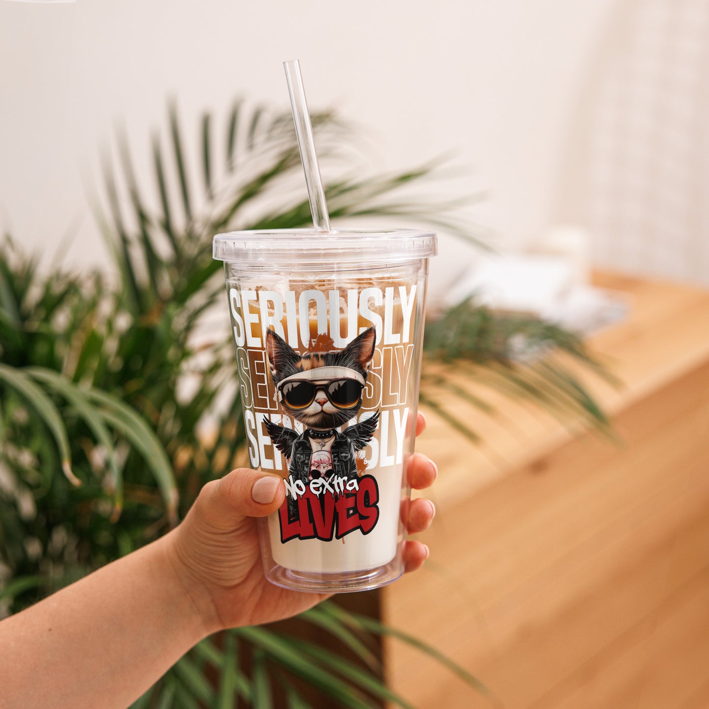 No Extra Lives – Clear Tumbler (16 oz)