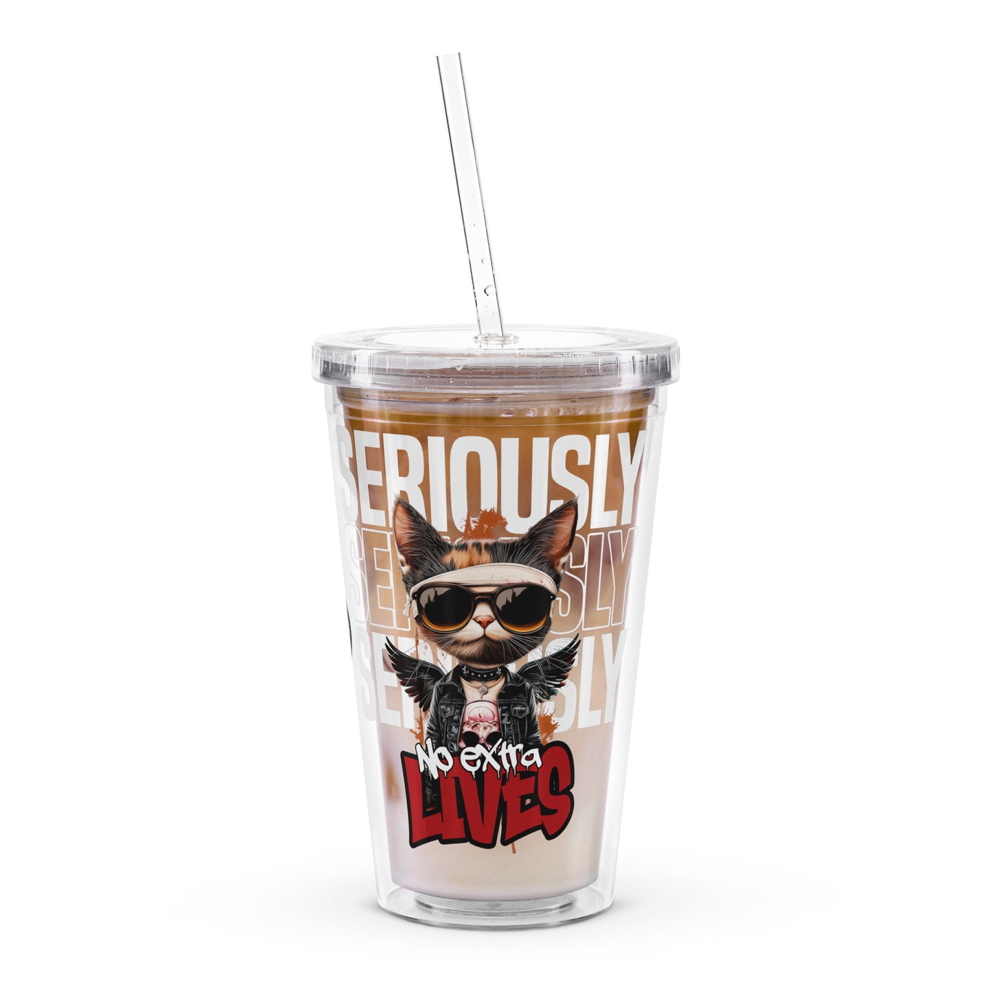 No Extra Lives – Clear Tumbler (16 oz)