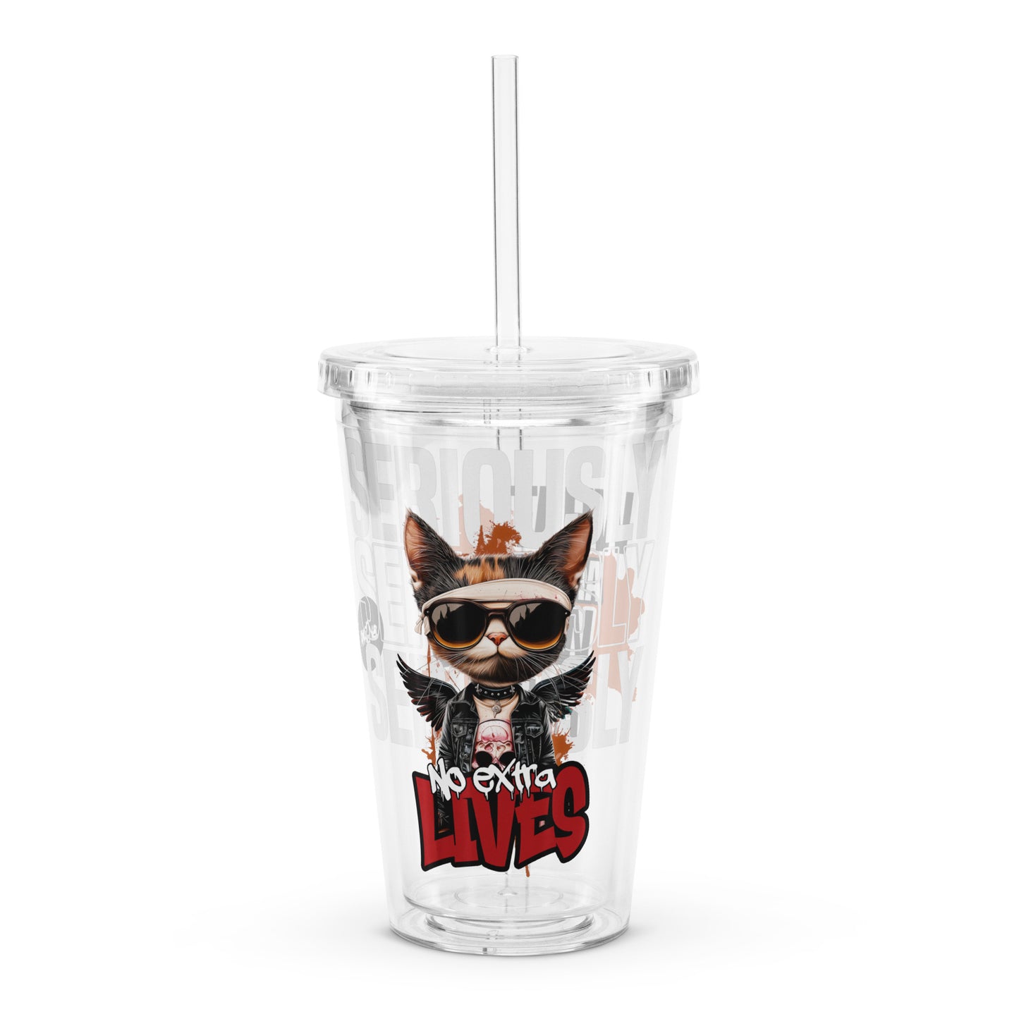 No Extra Lives – Clear Tumbler (16 oz)