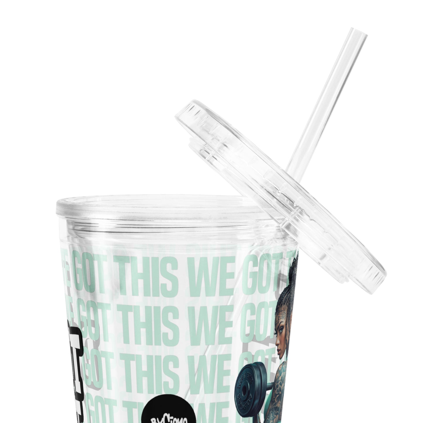 Work hard – Clear Tumbler (16 oz)