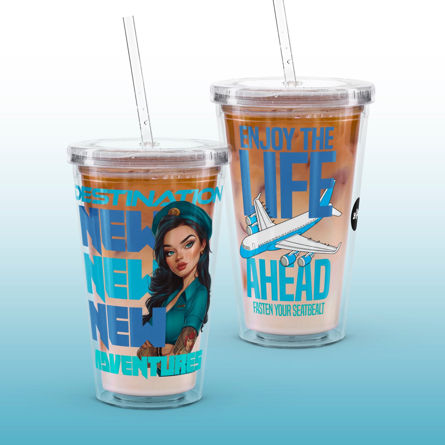 New Adventures – Clear Tumbler (16 oz)