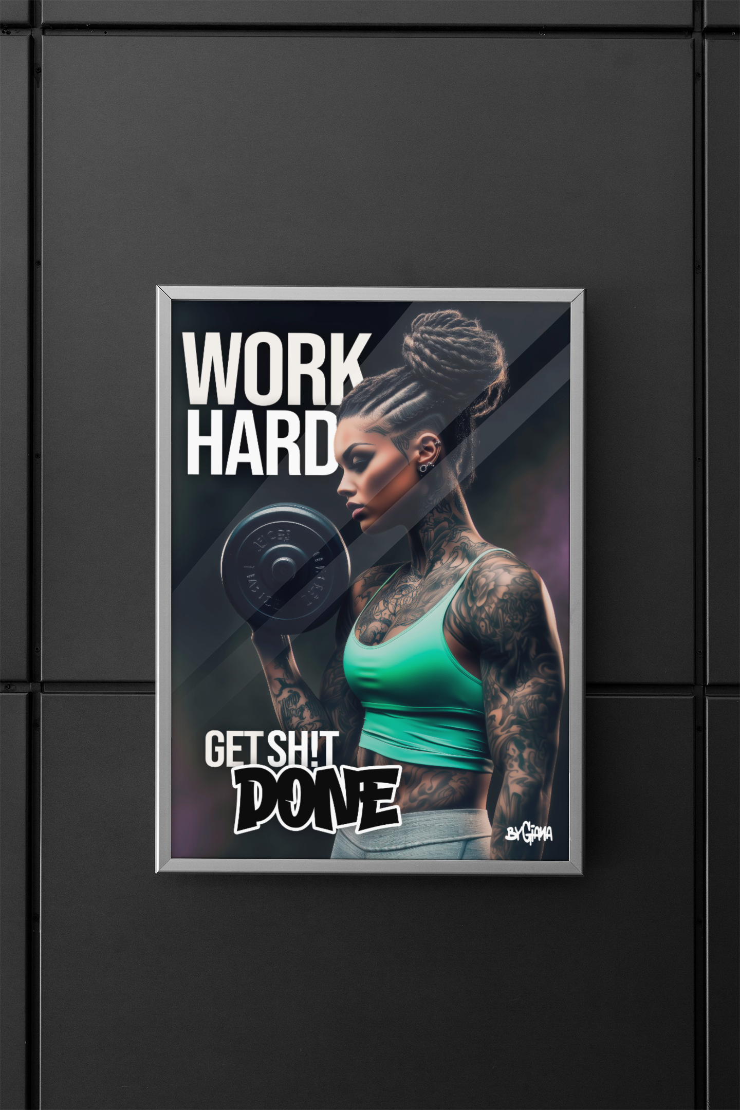 Work Hard - Glossy Art Print