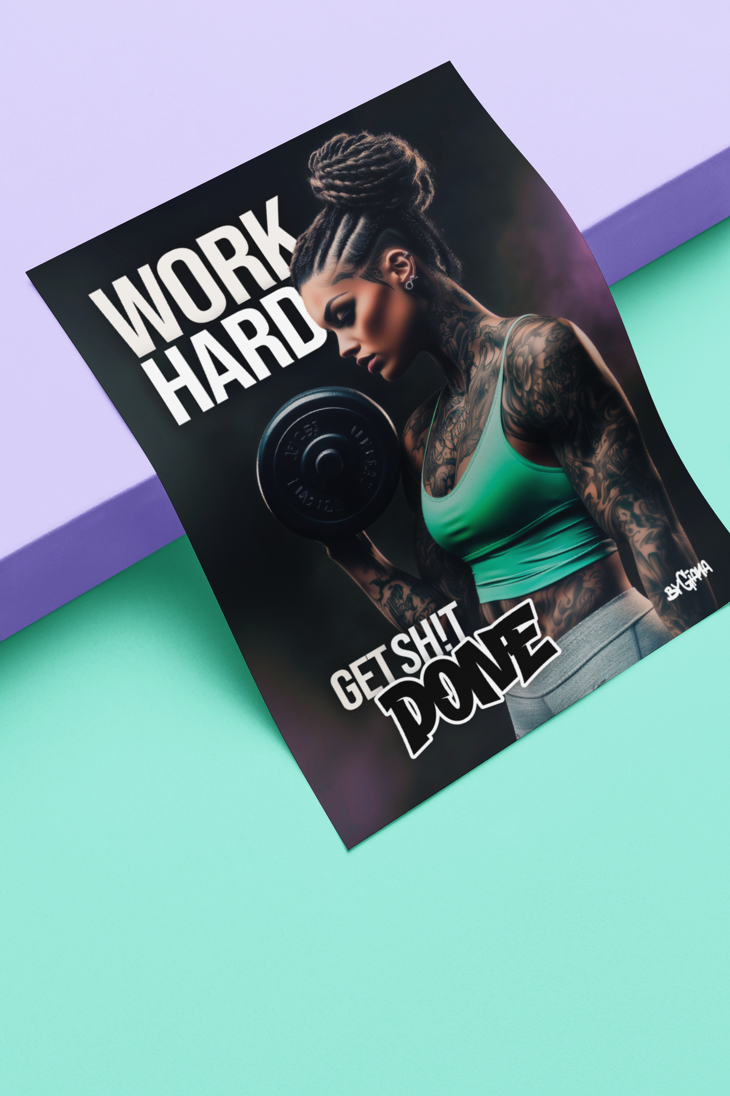 Work Hard - Glossy Art Print